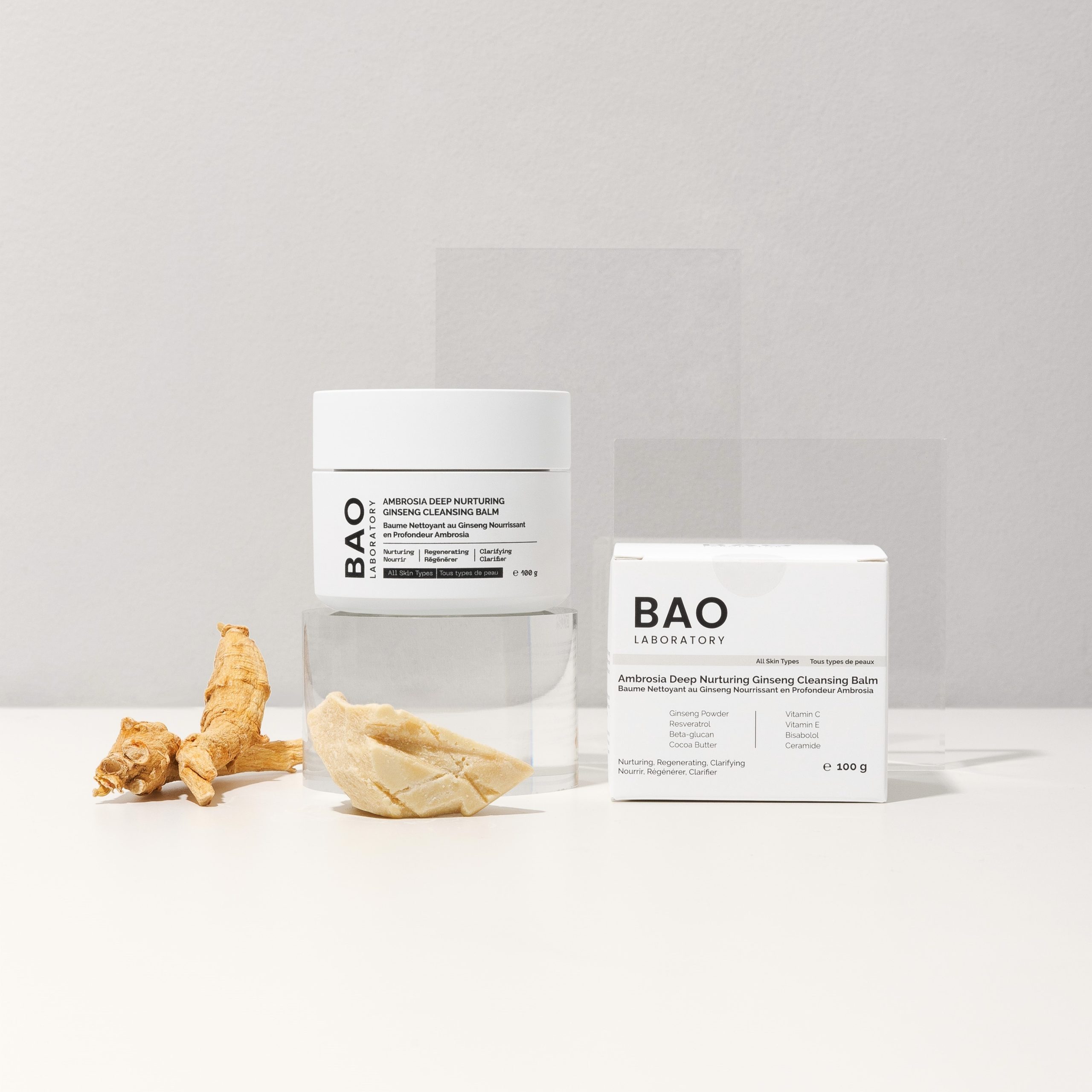 【Canada BAO Laboratory】西洋參潔顏膏 Ambrosia Deep Nurturing Ginseng Cleansing Balm 100 G